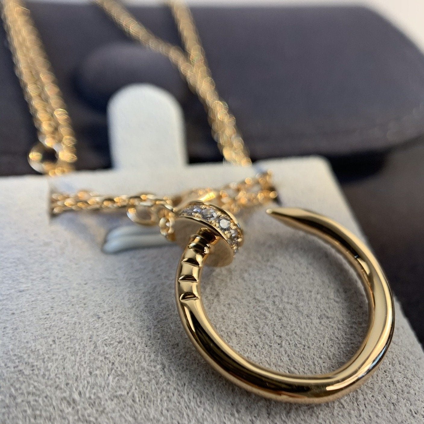 CARTIER JUSTE NECKLACE PINK GOLD DIAMONDS