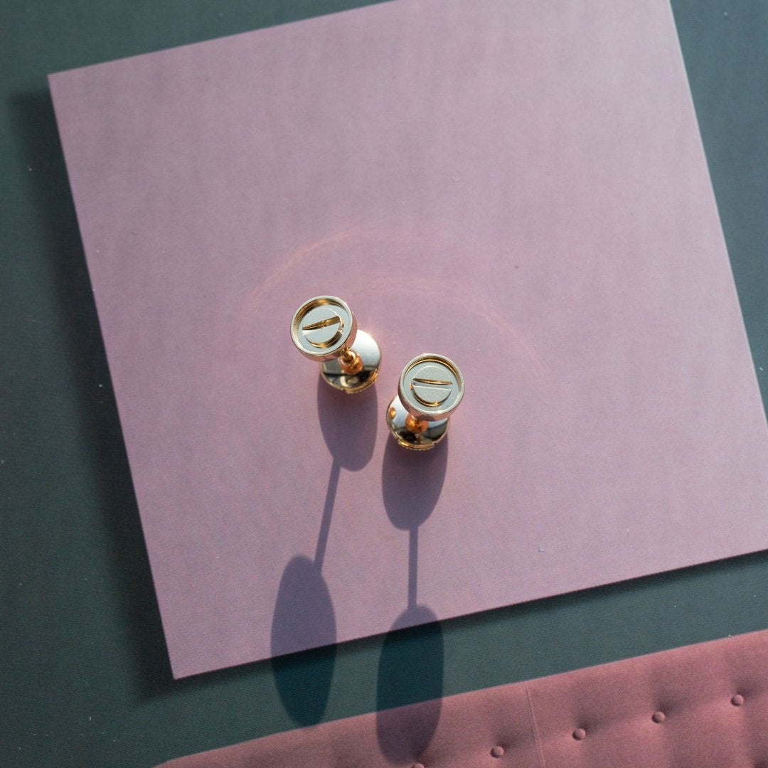 CARTIER LOVE EARRINGS PINK GOLD 10MM