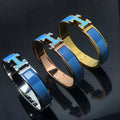 HERMES H BRACELET BLUE RAINBOW CERAMIC