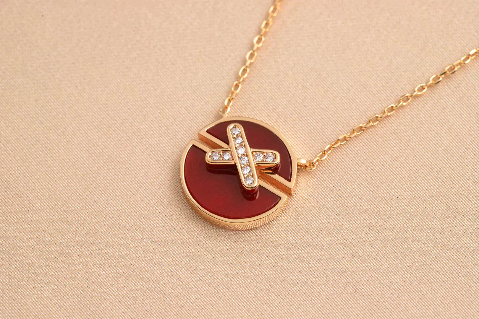CHAUMET JEUX DE ROSE GOLD DIAMOND NECKLACE