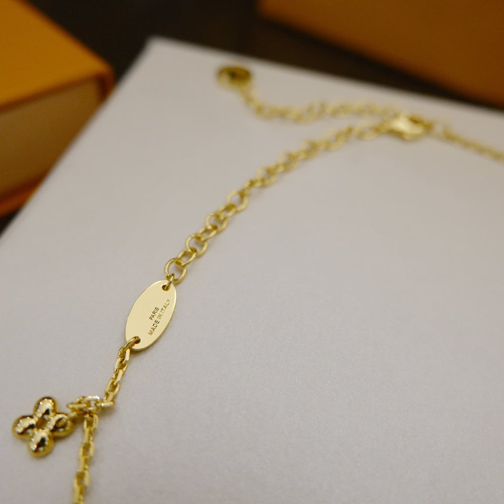 LOUIS VUITTON BLOOMING SUPPLE NECKLACE BRASS