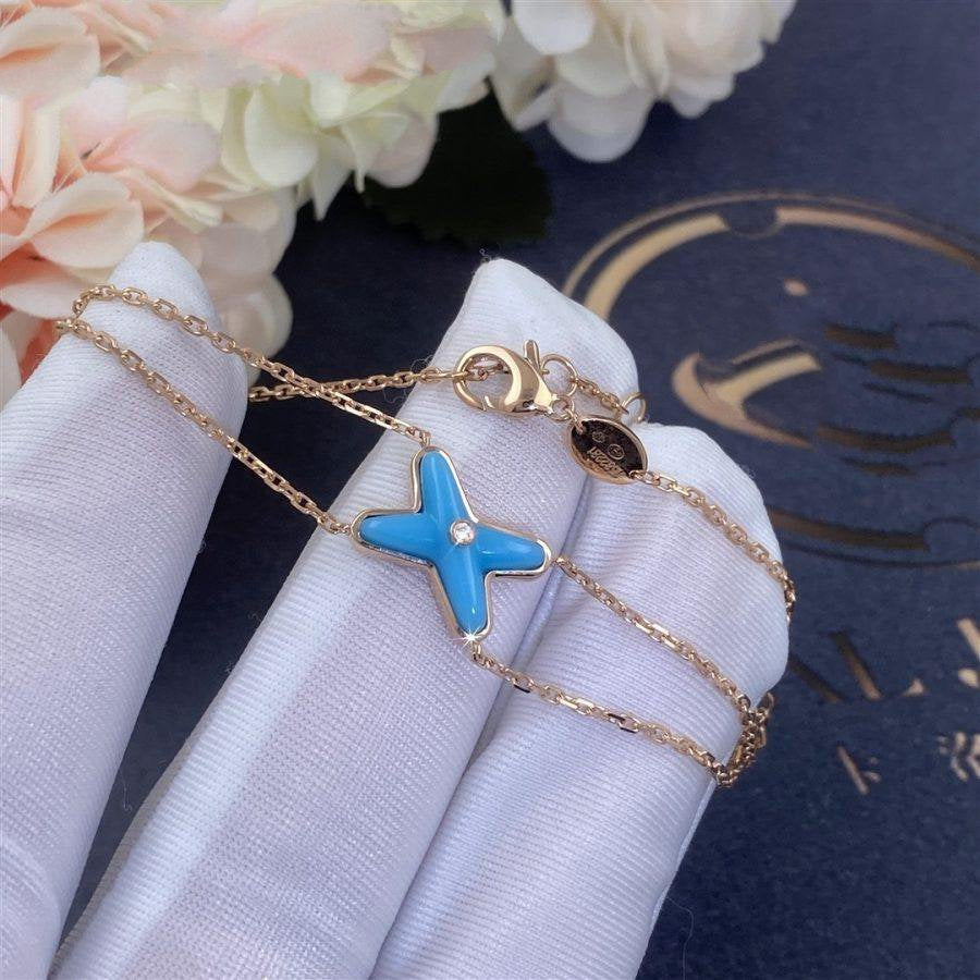 CHAUMET JEUX BRACELET TURQUOISE PINK GOLD 1 DIAMOND