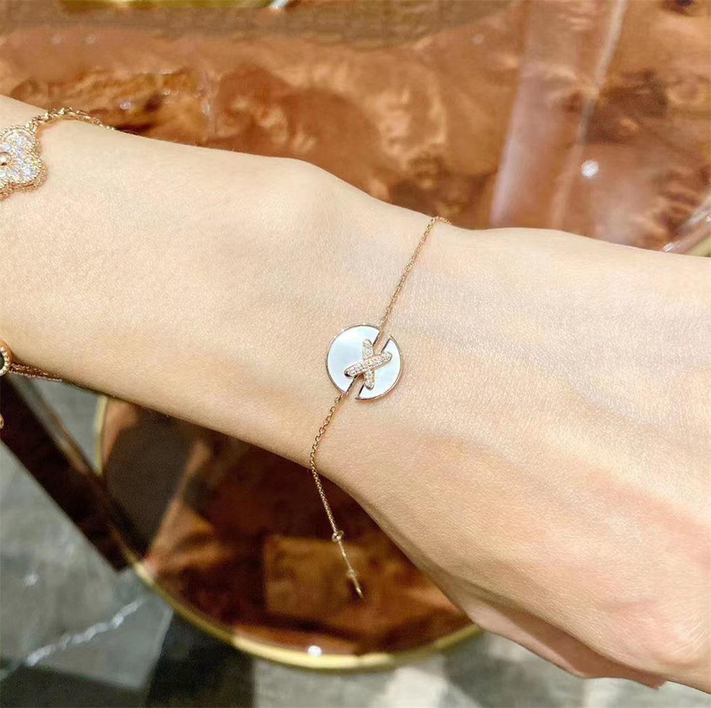 CHAUMET JEUX DE BRACELET MOP PINK GOLD DIAMONDS